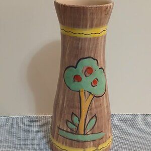 Mid Century Italian Folorentine Art Pottery Santony Vase-Signed